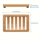 1 charola de bambú creativa para jabón, caja escurridora para almacenamiento y organización en el baño