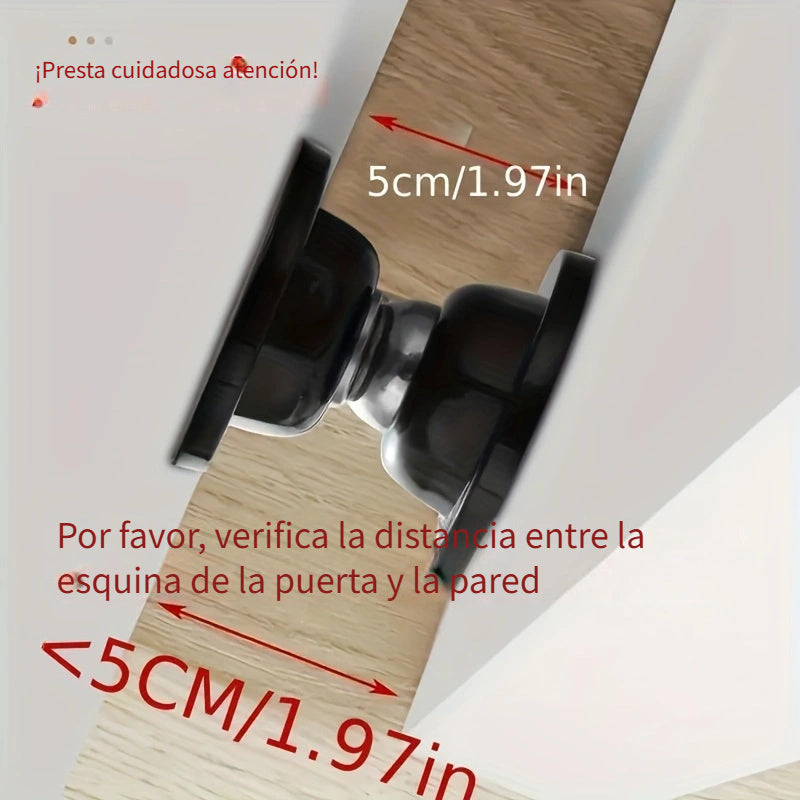 Tope de puerta magnético de silicona, paquete de 1 - Fácil instalación con adhesivo de montaje en pared/suelo, seguro para sujetar la puerta abierta, ideal para uso doméstico y de oficina, diseño sin taladros, ideal para varios tipos de puertas.