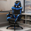 1 silla ergonómica para gaming, ajustable en altura con respaldo alto, sillón de oficina con reposacabezas y reposapiés, asistente moderno para entretenimiento en casa