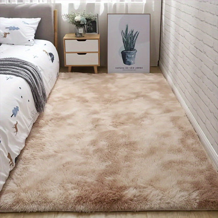 Alfombra de Área Suave y Esponjosa de Lujo - Antideslizante, Lavable a Máquina para Dormitorio y Decoración del Hogar