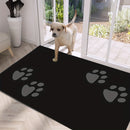 Tapete para puerta con trampa de tierra, 59.94x89.92 cm, lavable a máquina, microfibra, para zapatos y patas de perro embarrados