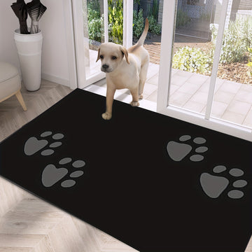 Tapete para puerta con trampa de tierra, 59.94x89.92 cm, lavable a máquina, microfibra, para zapatos y patas de perro embarrados
