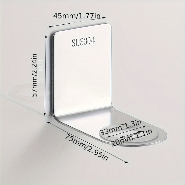 1pc Estante de Almacenamiento de Acero Inoxidable para Baño Montado en la Pared, Soporte para Champú, Jabón y Gel de Ducha sin Taladro con Barra para Toallas, Estante Multifuncional para Cocina y Baño, Ganchos de Utilidad