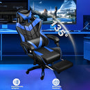 1 silla ergonómica para gaming, ajustable en altura con respaldo alto, sillón de oficina con reposacabezas y reposapiés, asistente moderno para entretenimiento en casa