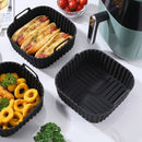 1pc Reutilizable Forro de Silicona Cuadrado para Air Fryer de 20,32cm para 4-7 QT, Insertos No Adherentes para Horno y Microondas, Accesorio de Air Fryer Fácil de Limpiar
