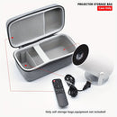 Estuche de almacenamiento de carcasa dura EVA para proyector HY300 Pro - Organizador de viaje duradero con cierre seguro, bolsillo de malla para accesorios, gris (solo estuche), estuche de almacenamiento para proyector | Estuche de almacenamiento compact