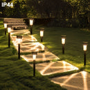 12 luces solares para jardín, exteriores, patio, villa, iluminación de paisaje, luz de estaca para césped