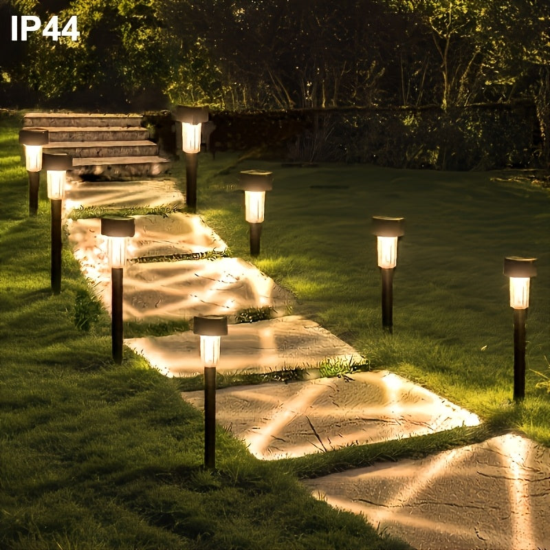 12 luces solares para jardín, exteriores, patio, villa, iluminación de paisaje, luz de estaca para césped
