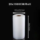 Rollo de Bolsas para Sellador al Vacío para Máquina de Envasado al Vacío Sous Vide, Bolsas de Almacenamiento de Alimentos al Vacío de 1500cm de Largo
