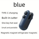 Sellador de calor mini 2 en 1 recargable por USB y máquina de bolsas de aperitivos - Sellador de alimentos portátil y fácil de usar para bolsas de plástico, paquetes de papas fritas y más - Batería de litio de 300 mAh, ideal para almacenamiento de alimen