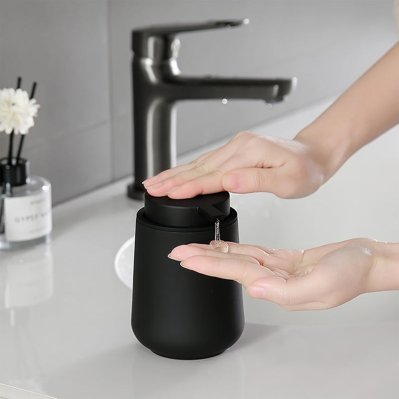 Dispensador de Jabón Mate 11oz - Estilo Moderno y Minimalista, Apto para Encimeras de Baño y Cocina, Recargable