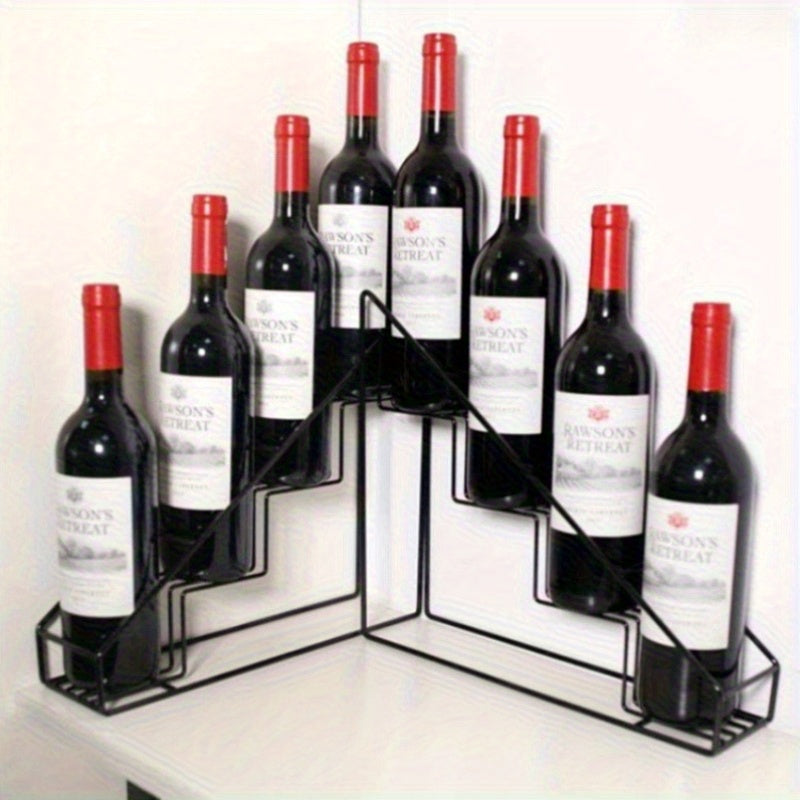 Soporte duradero y espaciador, ideal para exhibir botellas de bebidas rojas, jarabes y mezcladores, perfecto para uso doméstico y de entretenimiento, solución de almacenamiento moderna | Soporte de fundición duradera | Almacenamiento espaciador