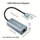 Adaptador de Ethernet USB-C Microweak 1000Mbps con puerto RJ45, compatible con MacBook Pro, iPad Pro, Dell XPS y más