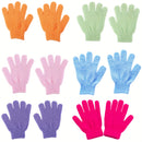12 piezas de guantes de ducha exfoliantes suaves en colores vibrantes - Perfectos para exfoliar el cuerpo, tratamientos de spa y uso diario - Ideales para mujeres, hombres y niños, accesorio de spa | Guantes vibrantes | Textura suave