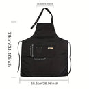 Un delantal de poliéster con correas ajustables para los hombros y bolsillos espaciosos, ideal para cocinar, jardinería, pintura, hornear y uso en restaurantes; un artículo imprescindible para los regalos navideños, especialmente para Navidad.