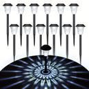 12 luces solares LED para exteriores, iluminación automática para jardín, patio y aceras, se encienden al anochecer y se apagan al amanecer
