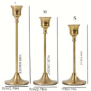 Conjunto de 3 Piezas de Candelabros Retro Europeos Clásicos Románticos para Bodas, Cumpleaños, Cenas a la Luz de las Velas y Decoración del Hogar Sin Cera