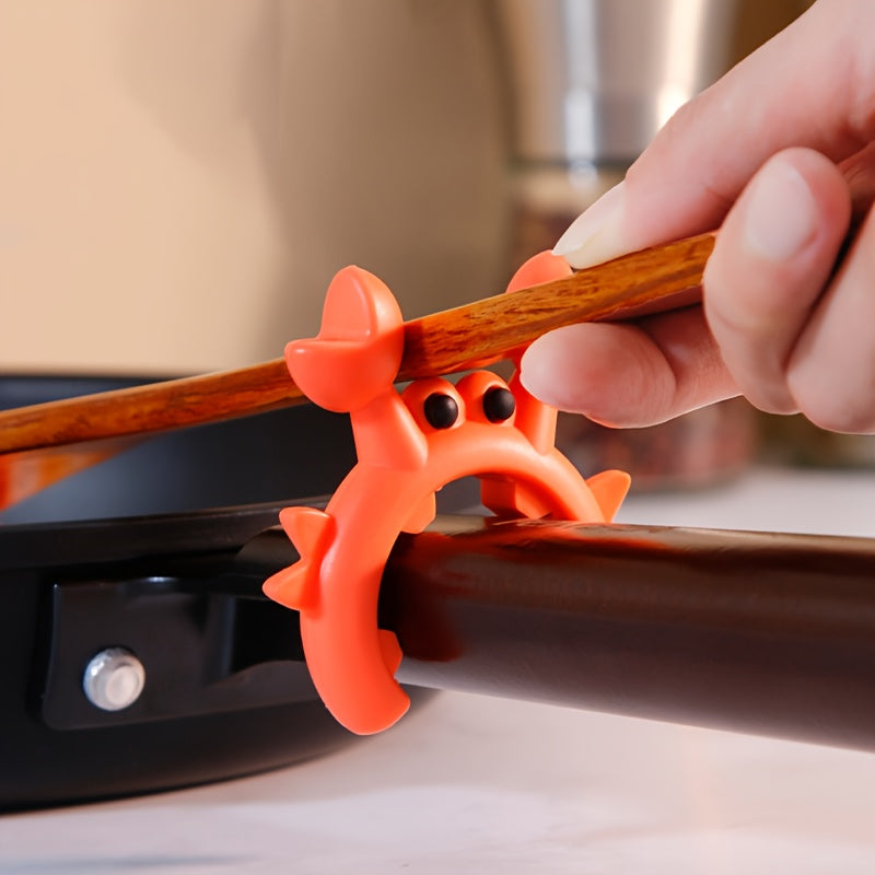 Soporte de cuchara de silicona de 2 piezas, diseño de cangrejo y pulpo, soporte de cuchara resistente al calor para utensilios de cocina y espátulas, organizador de herramientas de cocción de mostrador