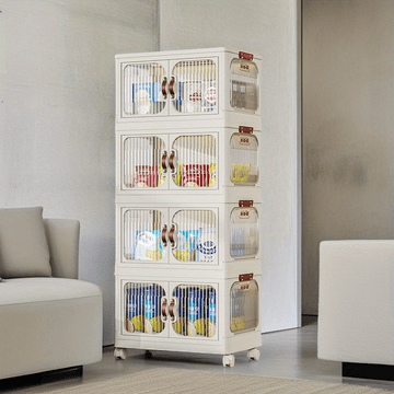 Estantería de Almacenamiento Multinivel con Ruedas y Gran Capacidad sin Instalación, Estante Móvil para Aperitivos Adecuado para Cocina, Sala de Estar y Dormitorio