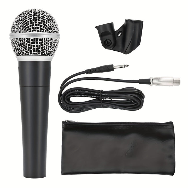 Micrófono dinámico profesional de mano con forma de corazón SM58, cable XLR de 6.35 mm y 3 m, ideal para presentaciones en vivo, DJ, karaoke, BBOX, grabación y transmisión