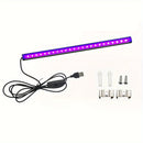 1pc/2 USB 10W 12 pulgadas Barra de luz LED negra para dormitorio, póster de pintura fluorescente, fiesta que brilla en la oscuridad.
