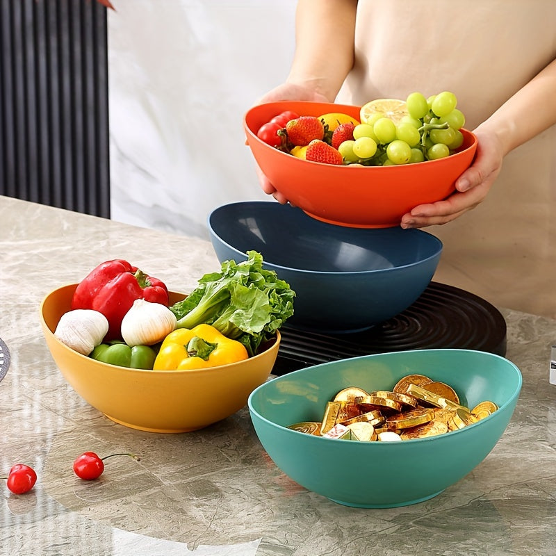 1pc/4pcs, Tazón Grande para Ensalada, Tazón para Verduras, Tazón para Snacks, Tazón Grande para Papas Fritas, Tazón de Gran Capacidad para Reuniones Familiares, Varios Colores, Adecuado para el Hogar, Reuniones, Fiestas, Eventos, Cantina, Restaurante