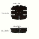 1 entrenador abdominal + 1 ejercitador de brazos + 2 removedores de grasa - Funciona con baterías, parches de masaje de silicón para ejercicio en casa y tonificación muscular, enfocado en todo el cuerpo, sin aroma, ideal para uso familiar, dispositivo de