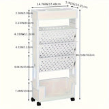 Organizador de Escritorio Versátil con Ruedas - Estantería Lateral Desmontable y Almacenamiento de Archivos, Ideal para la Oficina, la Escuela y la Organización del Hogar