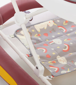 CAMINADOR PARA BEBÉ MULTIFUNCIONAL CON TECHO Y JUEGOS MUSICALES Y-W405C MUNBE VINO TINTO