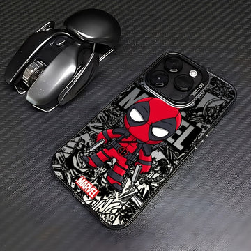 Funda para iPhone 16, 15, 14, 13, 12, 11 Pro Max, X, XR, XS Max, 8, 33 Plus con diseño de Deadpool, resistente a golpes y con acabado mate