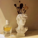 Soporte para Auriculares de Estatua Artística Creativa, Decoración de Escritorio para Oficina o Dormitorio, Adorno de Mesa con Forma de Cabeza, Soporte para Bolígrafos en Resina Sintética Ligera y Anticaída