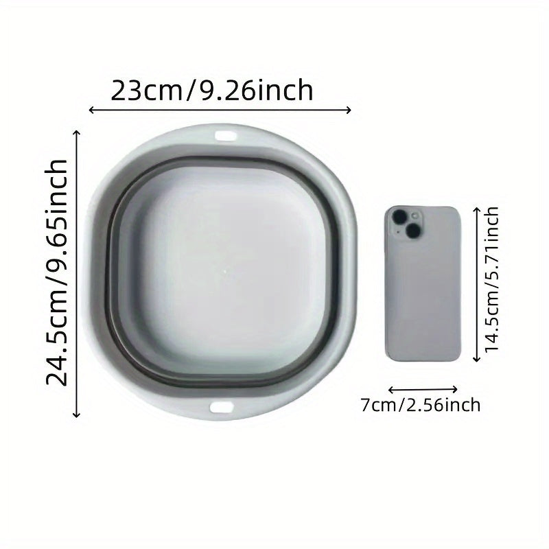 Fregadero plegable, ahorrador de espacio, resistente al plástico, lavabo plegable portátil, adecuado para el hogar, dormitorio, camping, estilo moderno, forma ovalada, uso versátil.