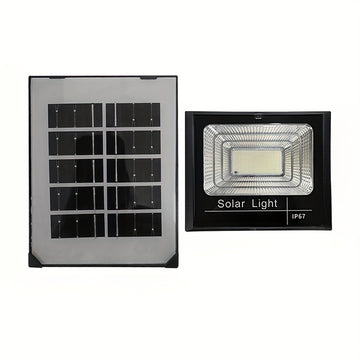 Luces solares LED para jardín con control remoto y paneles solares, luces solares IP67 de alta luminosidad para exteriores.