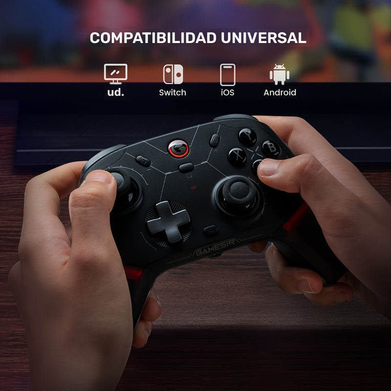 Gamesir Cyclone 2 Gamepad Inalámbrico - Ergonómico, Compatible con TMR Sticks y Triggers de Efecto Hall, Iluminación RGB para una Experiencia de Juego Mejorada en Switch, PC, Android, iOS y Steam