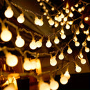 Luces LED para exteriores, decoración de camping, bodas, toldos y carpas, con caja de batería, en forma de bolas