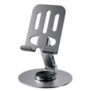 Soporte para Teléfono Móvil de Aleación de Aluminio Giratorio 360 grados - Soporte Plegable Portátil y Compacto Apto para Todos los Smartphones y Tabletas, Accesorio Ideal para la Oficina