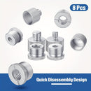 8 piezas de adaptadores de rosca para micrófono, juego de adaptadores de rosca para micrófono, 5/8 hembra a 3/8 macho y 3/8 hembra a 5/8 macho, 5/8 hembra a 1/4 macho y 1/4 hembra a 5/8 macho Adaptador de rosca de tornillo para micrófono Eid Al-Adha Muba