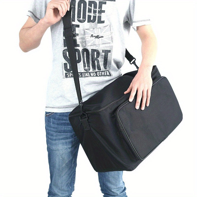 FF Bonfires 40x20x26 pulgadas, Bolsa de amplificador de guitarra Oxford - Mochila duradera negra y estuche portátil con esquinas reforzadas, cierre de cremallera y bolsillos de malla para uso al aire libre, accesorios de guitarra, construcción sólida