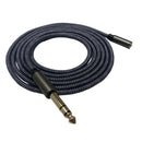 Cable de audio de 6.5mm a 3.5mm, para uso profesional y hogareño, compatible con diferentes altavoces, instrumentos y dispositivos de grabación - Conector redondo flexible, macho a hembra, Cat5e, para configuración de estudio | Cable de audio versátil |