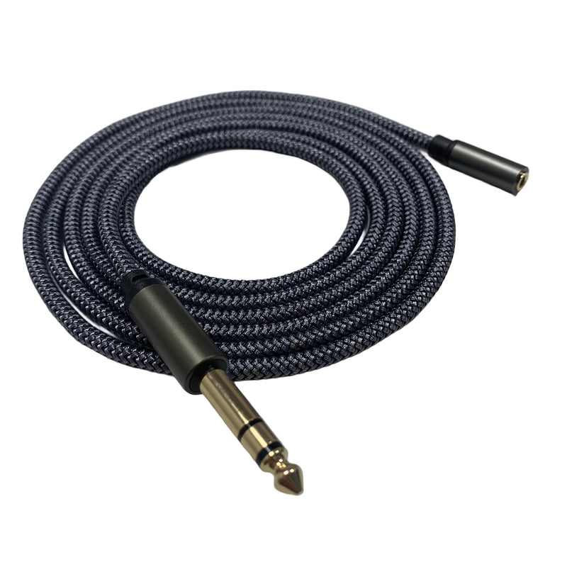 Cable de audio de 6.5mm a 3.5mm, para uso profesional y hogareño, compatible con diferentes altavoces, instrumentos y dispositivos de grabación - Conector redondo flexible, macho a hembra, Cat5e, para configuración de estudio | Cable de audio versátil |