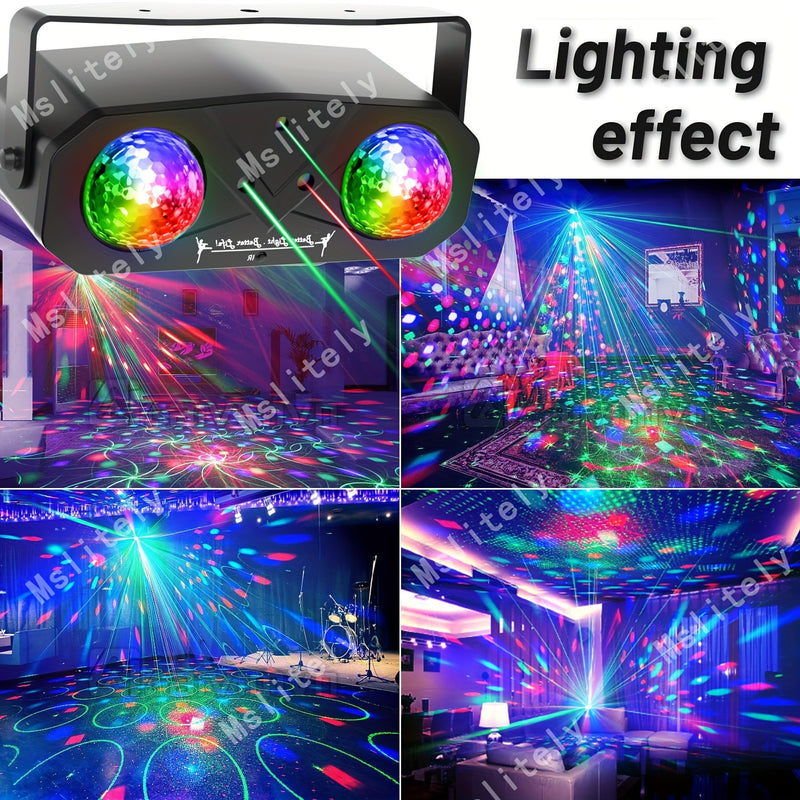 Doble bola de luz de escenario de discoteca mágica