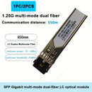 1/1 Par, 1,25 G SFP Gigabit LC Multi-Modo Doble Fibra Módulo Óptico, Distancia de Transmisión 500 m, Detección en Tiempo Real DDM, Plug-and-Play, Adecuado para Cisco y otras marcas, Adecuado para conmutadores de fibra, transceptores de fibra, routers de
