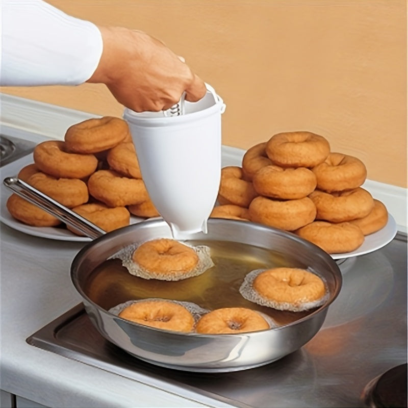 1pc Kit para Hacer Donas Caseras - No Eléctrico, Mini Máquina Manual para Hacer Donas con Información Detallada de Capacidad