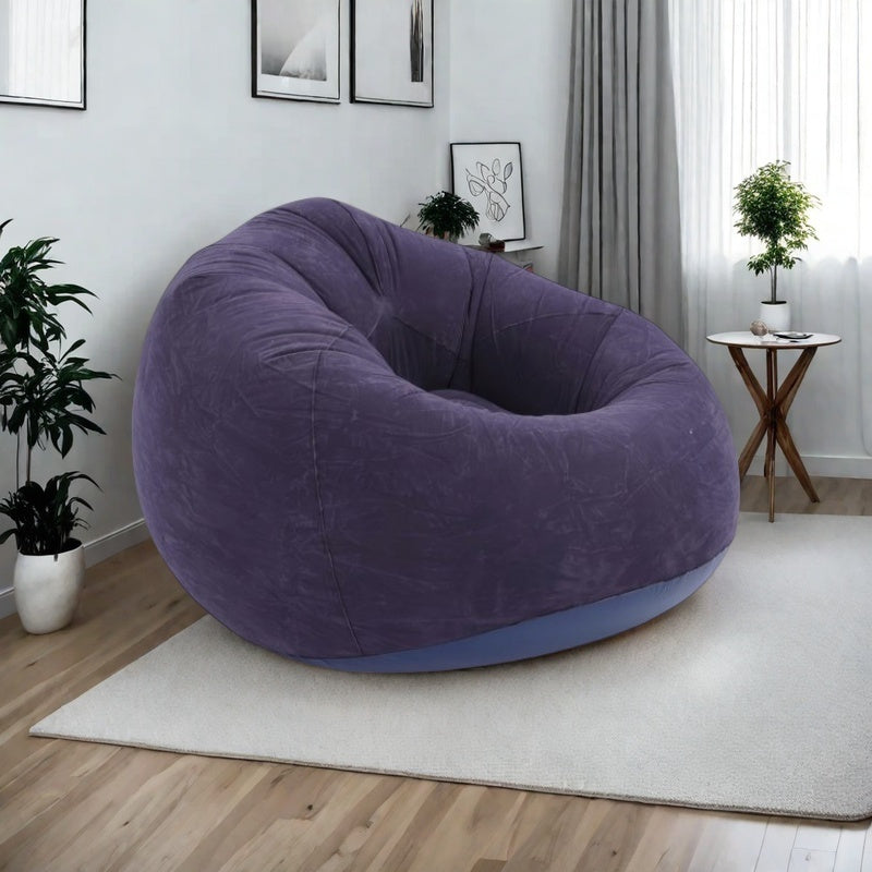 1 juego de sofá de patio, que incluye un gran sofá inflable manual y una silla de escritorio para una persona, fácil de transportar, hecha de material de PVC duradero, adecuada para salas de estar interiores y exteriores.