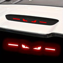 Pegatinas de luz de freno de fibra de carbono de posición alta - Material PET duradero, diseño rojo y blanco, fácil de aplicar para una mayor seguridad del vehículo y un estilo único, mejora de la visibilidad del vehículo, apariencia audaz, alta calidad.