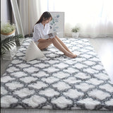 Alfombra de área de felpa antideslizante CozySoft - Alfombra rectangular de punto de fibra de poliéster hecha a máquina con barrera contra la humedad para dormitorio, sala de estar, pasillo - Ligera, lavable a mano - Ideal para decoración navideña, de Ha