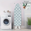 Funda para tabla de planchar, decoración plana 2D con borde elástico - diseño azul, tamaño estándar, ideal para lavandería en casa, regalo perfecto para amantes de manualidades, accesorios para lavandería, 1 unidad (sin tabla incluida), diseño plano 2D