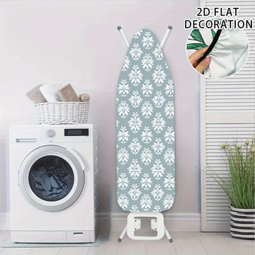 Funda para tabla de planchar, decoración plana 2D con borde elástico - diseño azul, tamaño estándar, ideal para lavandería en casa, regalo perfecto para amantes de manualidades, accesorios para lavandería, 1 unidad (sin tabla incluida), diseño plano 2D