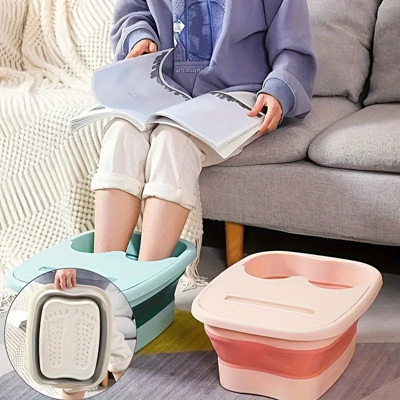 Baño de pies plegable, herramienta de pedicura portátil, spa de pies de masaje, gran baño de pies, no requiere energía, sin batería, adecuado para spa y cuidado de la belleza en casa.