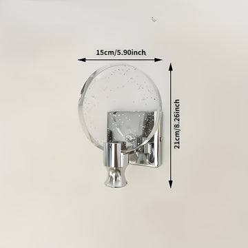 Lámpara de pared de cristal moderna, regulable, pantalla de lámpara de vidrio, adecuada para dormitorio de hotel, sala de estar, pasillo, baño, AC 85-265V
